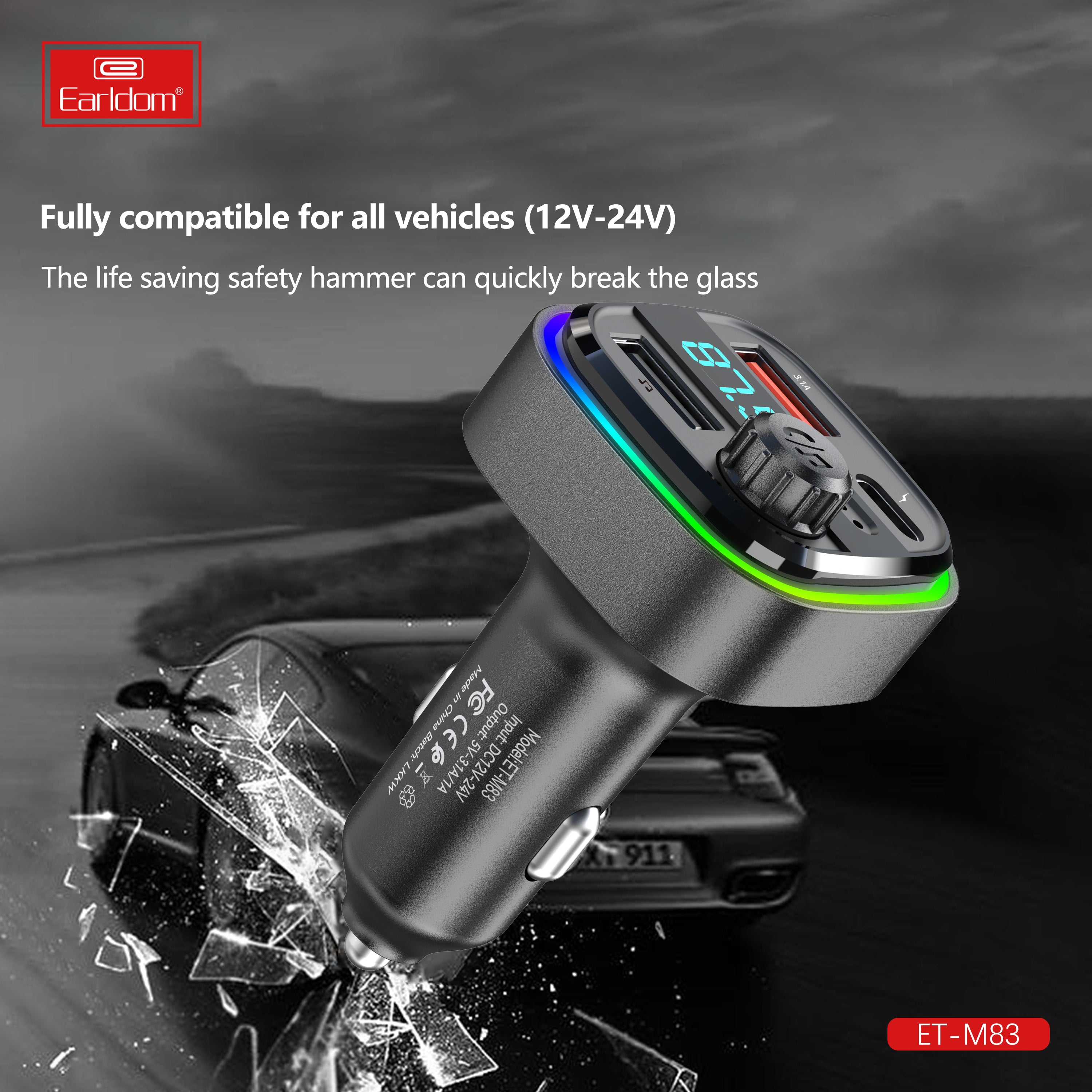 FM Bluetooth Transmiter With Fast Car charger FM Bluetooth Transmiter With Fast Car charger